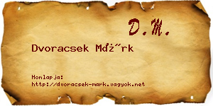 Dvoracsek Márk névjegykártya