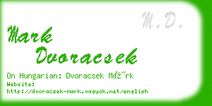 mark dvoracsek business card